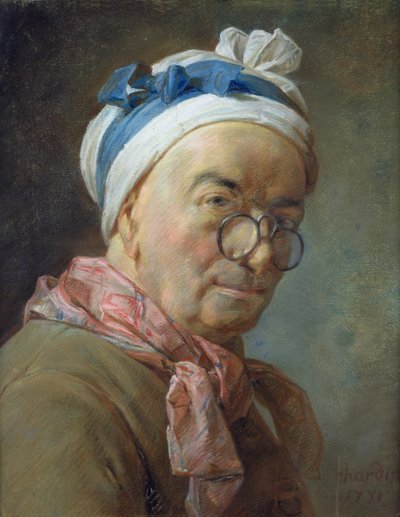 Self Portrait with Spectacles by Jean Baptiste Simeon Chardin